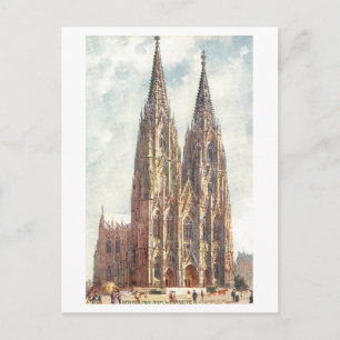 Vintage Cathedral in Cologne/Koln Postcard