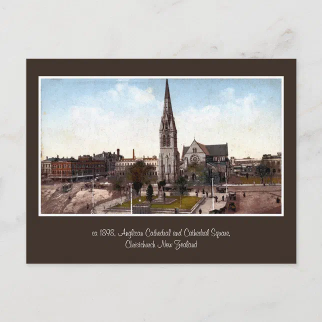 vintage-cathedral-square-christchurch-nz-postcard-zazzle