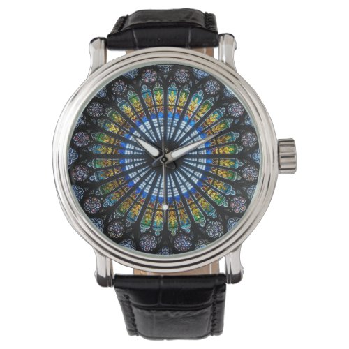 Vintage Cathedral Stained Glass Window Watch