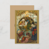 Vintage Catholic Christmas Epiphany Three Wisemen Business Card (Front/Back)