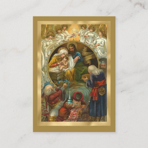 Vintage Catholic Christmas Epiphany Three Wisemen Business Card