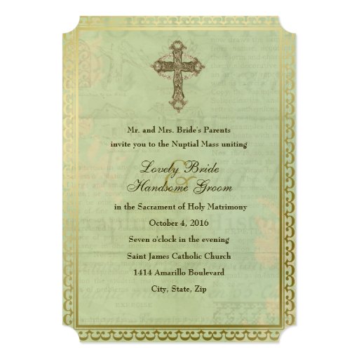 Catholic Wedding Invitation 5