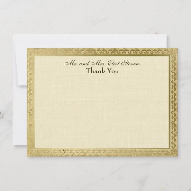 Vintage Catholic Cross Personalized Thank You Card (Front)