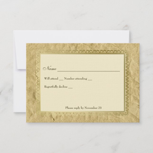 Vintage Catholic Cross rsvp Card (Front)