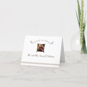 Vintage Catholic Folded Thank You Card