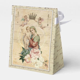Vintage Catholic Religious Blessed Virgin Mary Favor Boxes