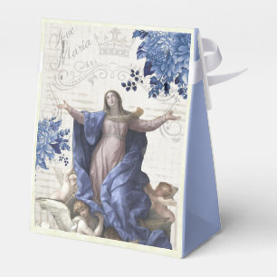 Vintage Catholic Religious Blessed Virgin Mary Favor Boxes