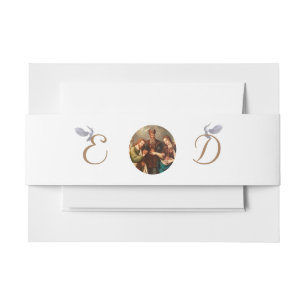 Vintage Catholic Wedding Invitation Belly Band