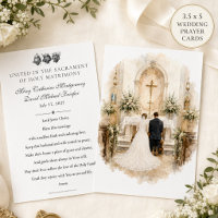 Vintage Catholic Wedding Prayer Bride and Groom