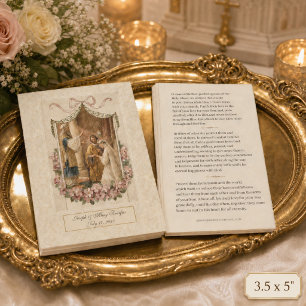 Vintage Catholic Wedding Prayer Holy Family Card