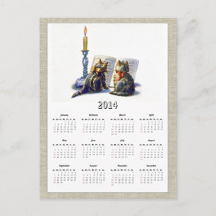 Vintage Cats 2014 Calendar II Postcard