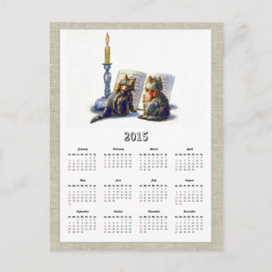 Vintage Cats 2015 Calendar II Holiday Postcard