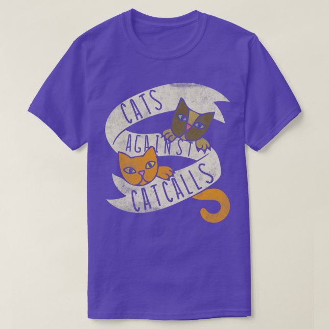 Vintage cats against catcalls T-Shirt (Design Front)