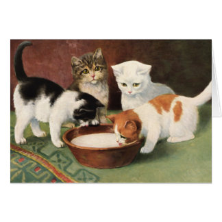 Vintage cats and milk cards