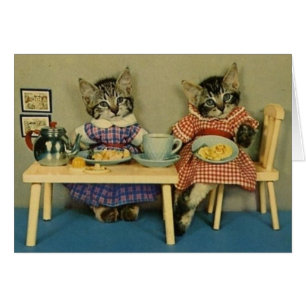 Vintage - Cats and Pancake Breakfast, Cards