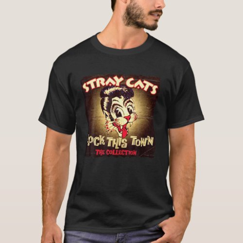 Vintage Cats Animals Design Arts Stray Music Band T_Shirt