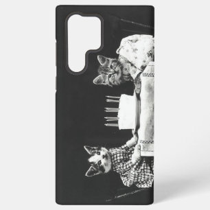 Vintage Cats at a Birthday Party Samsung Galaxy S22 Ultra Case