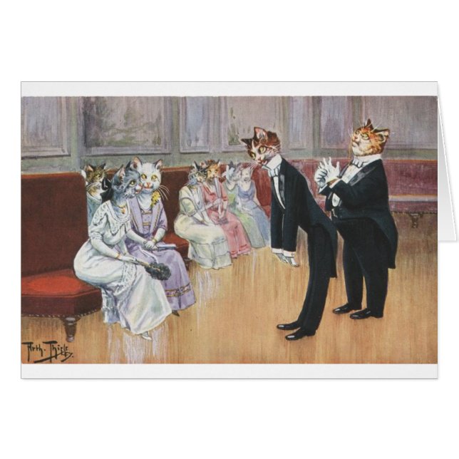 Vintage Cats - Could I Have This Dance?, Cards (Front Horizontal)