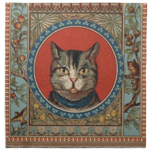 Vintage Cat's Life for Kitty Cat Classic Cloth Napkin