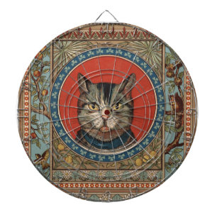 Vintage Cat's Life for Kitty Cat Classic Dartboard With Darts