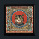 Vintage Cat's Life for Kitty Cat Classic Gift Box<br><div class="desc">Vintage kitty cat and It's a Cat's Life This kitty cat image is a vintage cat illustration showing a cat's face. The kitty is thinking about it's wonderful kitty cat fantasy world, which is all around it in incredibly detailed Victorian decoration. It's done in a Victorian / art nouveau style,...</div>