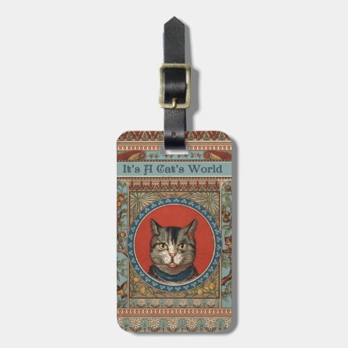 Vintage Cats Life for Kitty Cat Classic Luggage Tag
