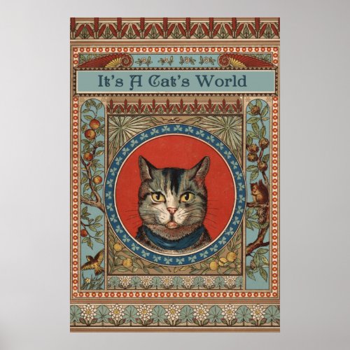 Vintage Cats Life for Kitty Cat Classic Poster