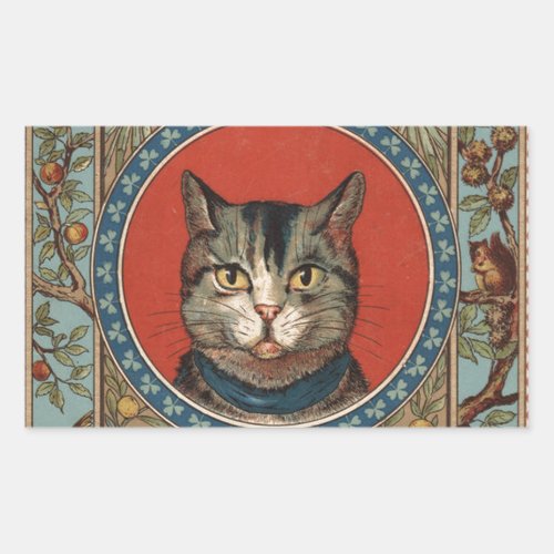 Vintage Cats Life for Kitty Cat Classic Rectangular Sticker