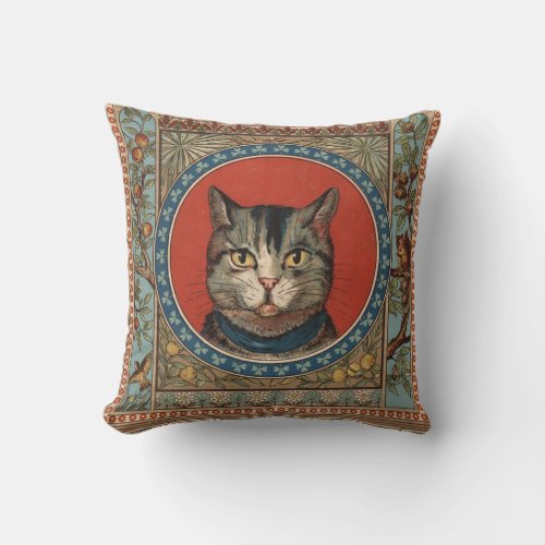 Vintage Cats Life for Kitty Cat Classic Throw Pillow