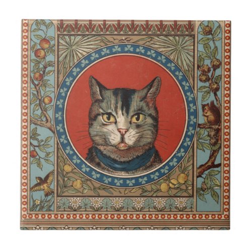 Vintage Cats Life for Kitty Cat Classic Tile