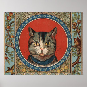 Vintage Cat's Life for Kitty Cat Classic Victorian Poster