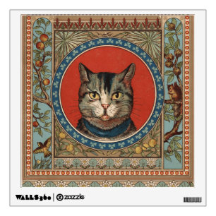 Vintage Cat's Life for Kitty Cat Classic Victorian Wall Decal