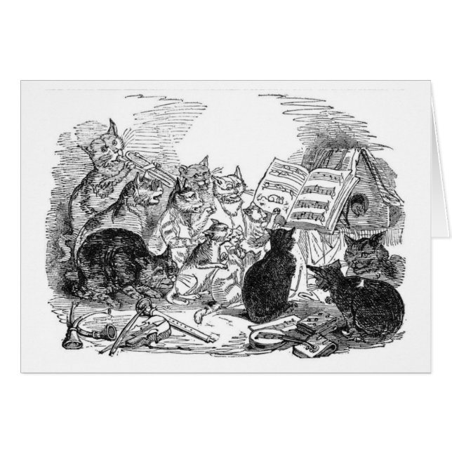 Vintage - Cats Making Music, Cards (Front Horizontal)