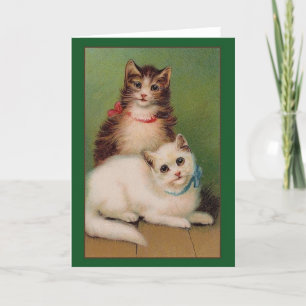 Vintage Cats Note Card