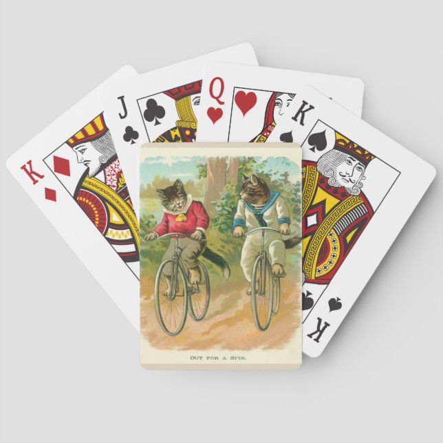 Vintage - Cats on Bicycles Poker Cards (Back)
