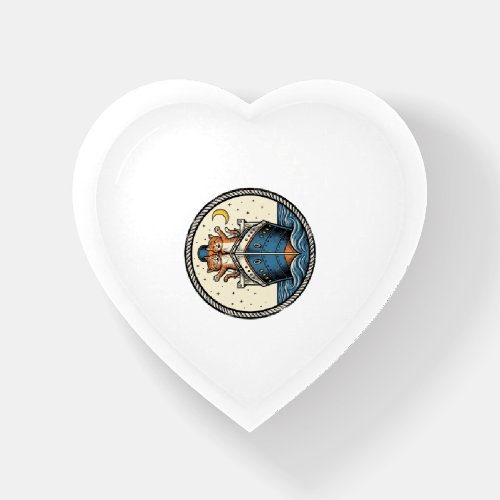 Vintage Cats on Ocean Liner Ship Art Shirt Design_ Paperweight