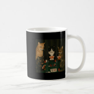 Vintage Cats Playing Ker Cat Playing Card Gambling Coffee Mug