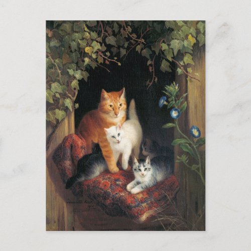 Vintage Cats Postcard