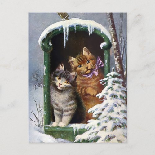 Vintage Cats Postcard
