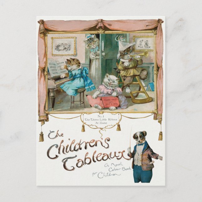 Vintage Cats Postcard (Front)