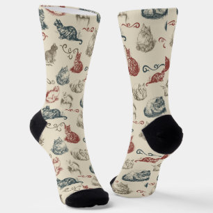 Vintage Cats Socks
