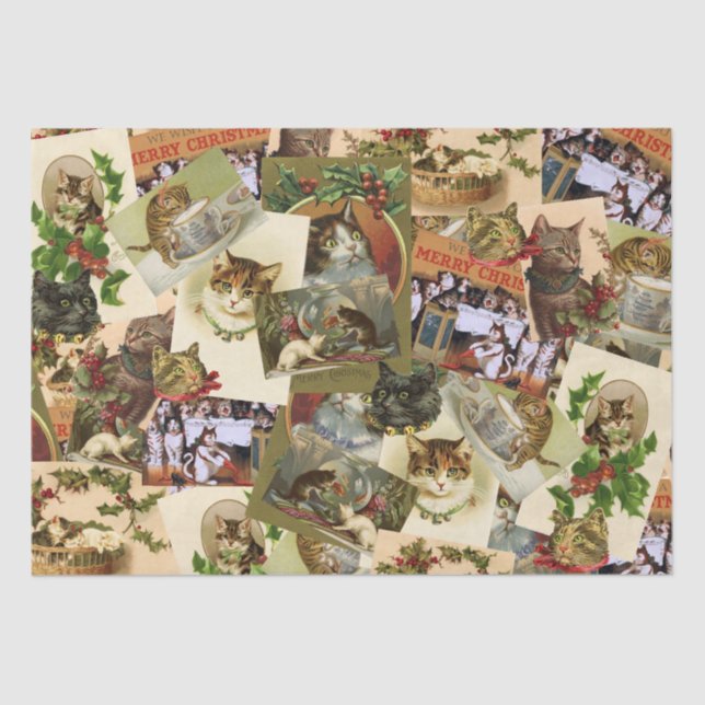 Vintage Cats Tissue Paper (Front)