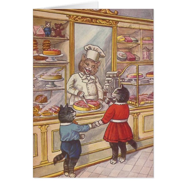 Vintage - Cats Visit a Bakery, (Front)