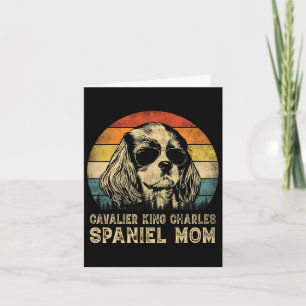 Vintage Cavalier King Charles Spaniel Mom Dog Moth Card