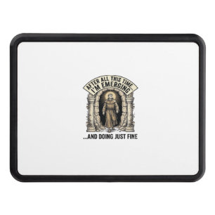 Vintage Cave Humor Engraving Graphic Shirt Design_ Hitch Cover