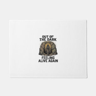 Vintage Cave Revival Engraving Shirt Design_1 Doormat