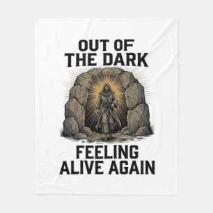 Vintage Cave Revival Engraving Shirt Design_1 Fleece Blanket