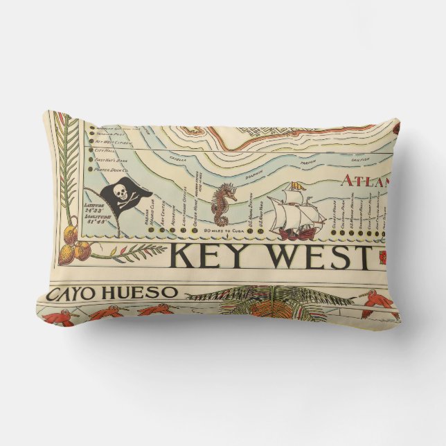 Vintage Cayo Hueso Lumbar Pillow (Front)