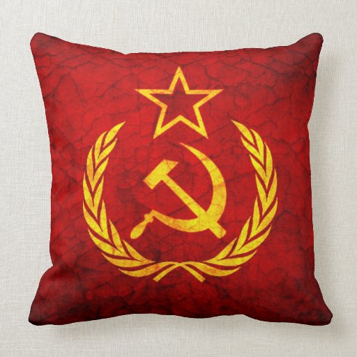 Vintage CCCP flag Throw Pillow | Zazzle