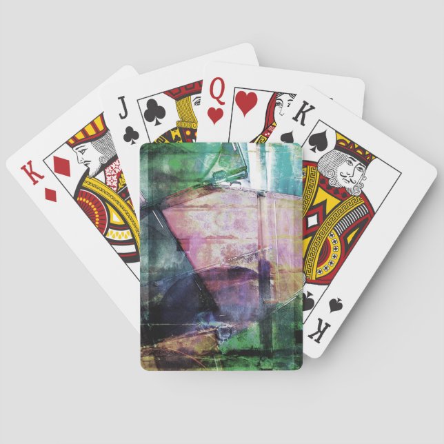 Vintage CD Cases Collage Poker Cards (Back)